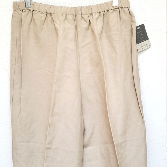Lord & Taylor Silk Linen Blend Khaki Size 16W - Picture 2 of 16